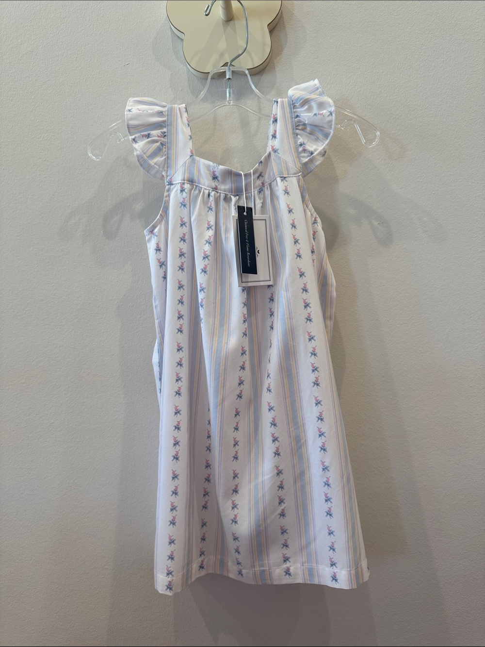 NWT Petite Plume Girls Clara Nightgown, Cottage Stripe 2t
